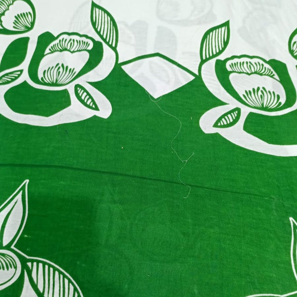Green Border Print On Cotton Knitted CKPS06