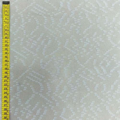 Clip Jacquard Dyed Fabric (Abstract, White)
