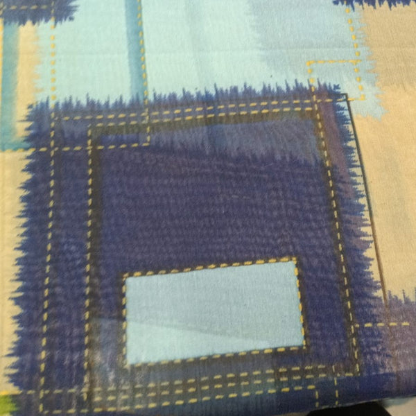 Abstract Box Print On Poly Chiffon PCPS48