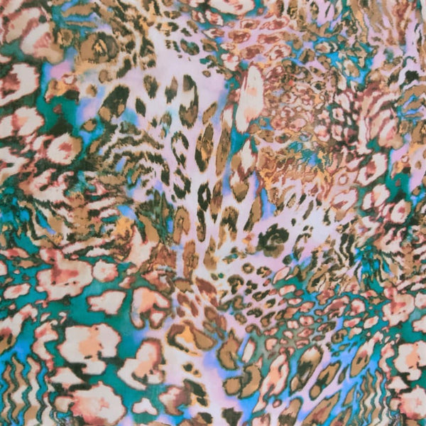 Snake Skin Print On Silk Chiffon-SCPS199