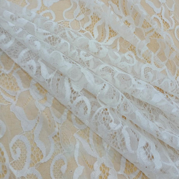 White Dyed Lace Fabric#04