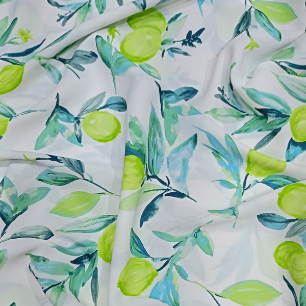 Lemon Print On Royal Georgette RGPL47