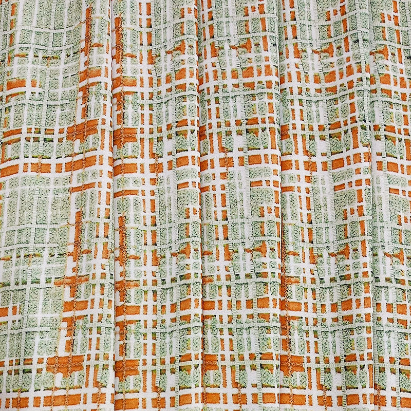 Grey Check Print On Royal Georgette RGPB111