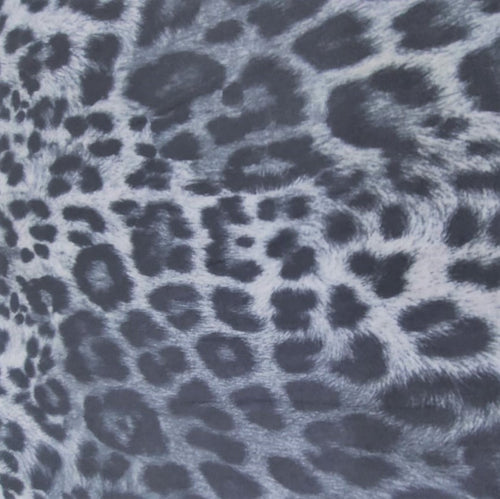 Black & Grey Leopard Print On Royal Georgette RGPS03