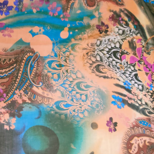 Dawn Art Print On Silk Chiffon-SCPS141