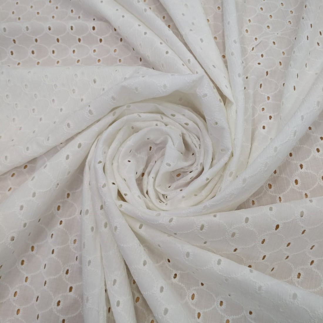White Cotton Schiffli Embroidery#31