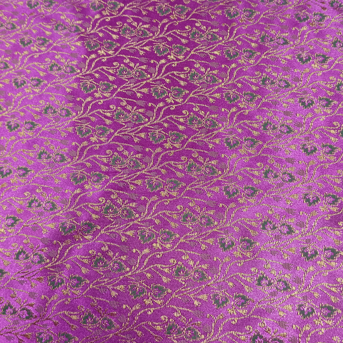 Dark Pink Print On Chinese Jacquard CJPA11