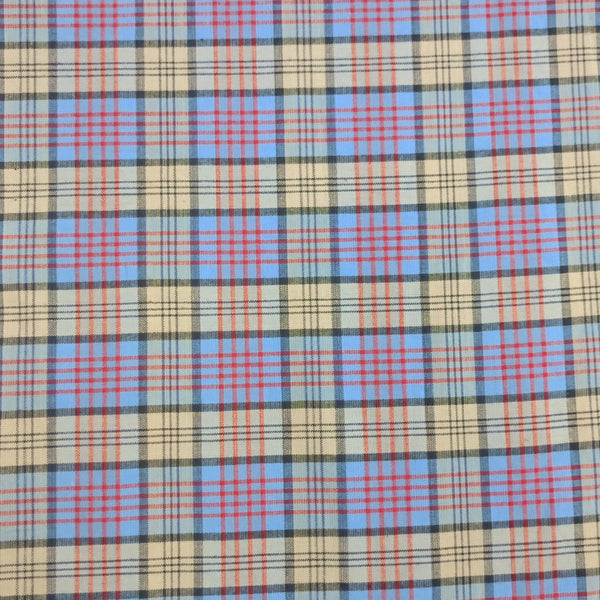 Cotton Yellow & Blue Check Y/D Fabric CCYD35