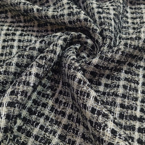 AGT-HNL-53 (Off White Black Lurex) Tweed