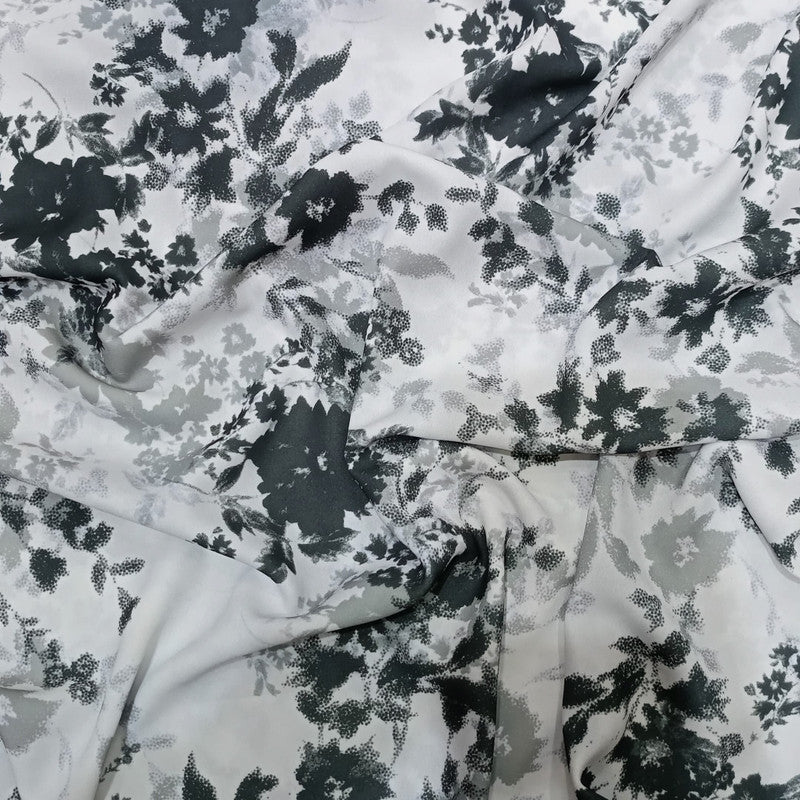 Royal Georgette Black Forest Print On Royal Georgette RGPB12