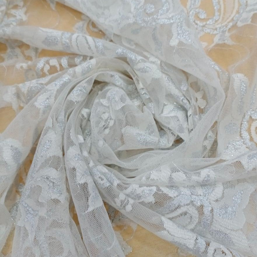 White Dyed Lace Fabric#03