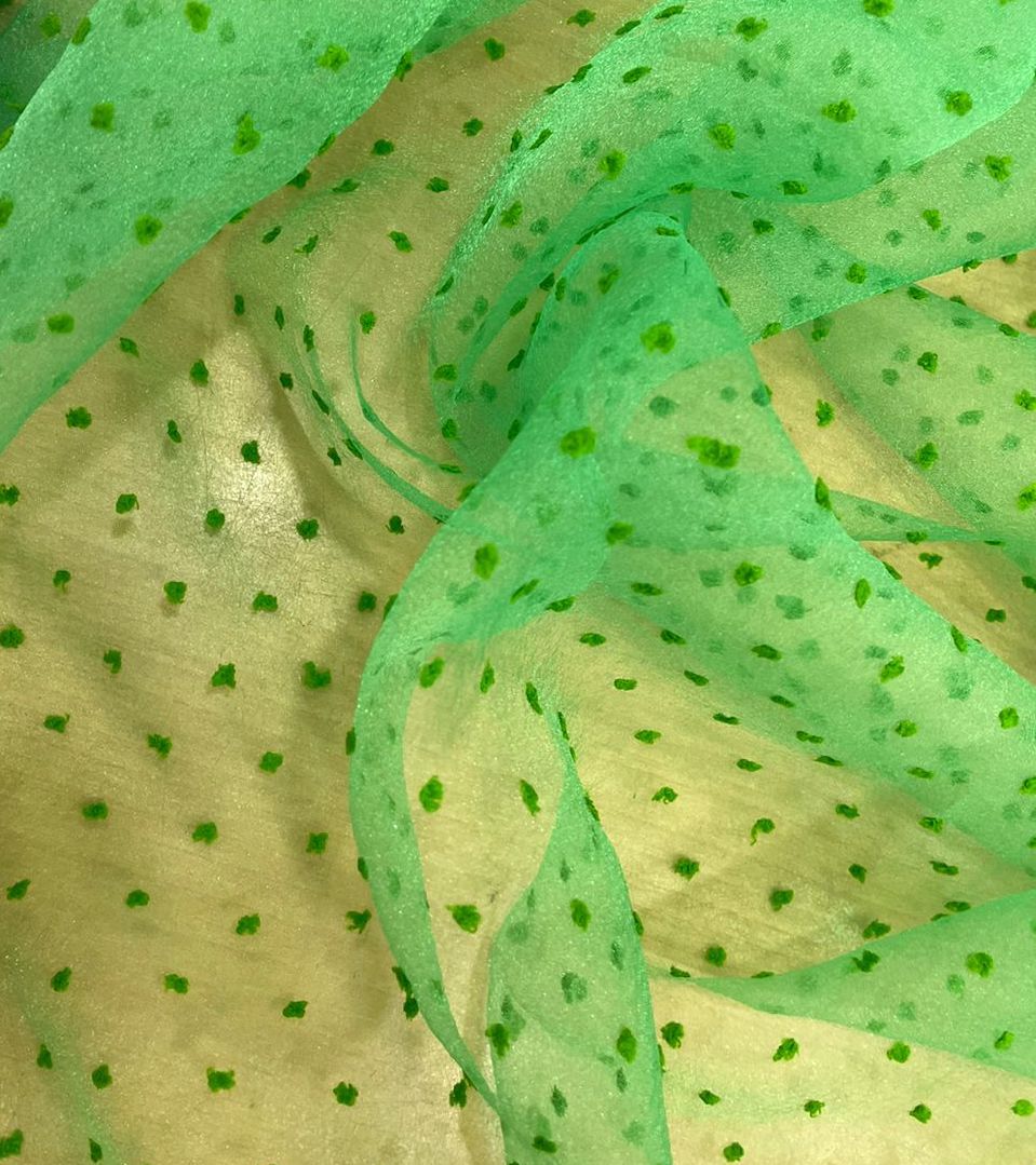 Madonna Organza (Two tone)(Parrot Green on Green 19)