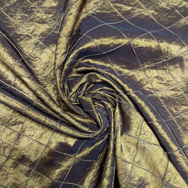 Check Pin-Tuck On Embroidered Taffeta