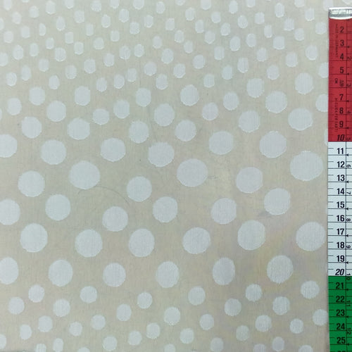 Clip Jacquard Dyed Fabric(Polkas, White)