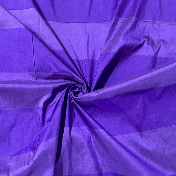 Dupion Silk -Blue & Violet-Stripes