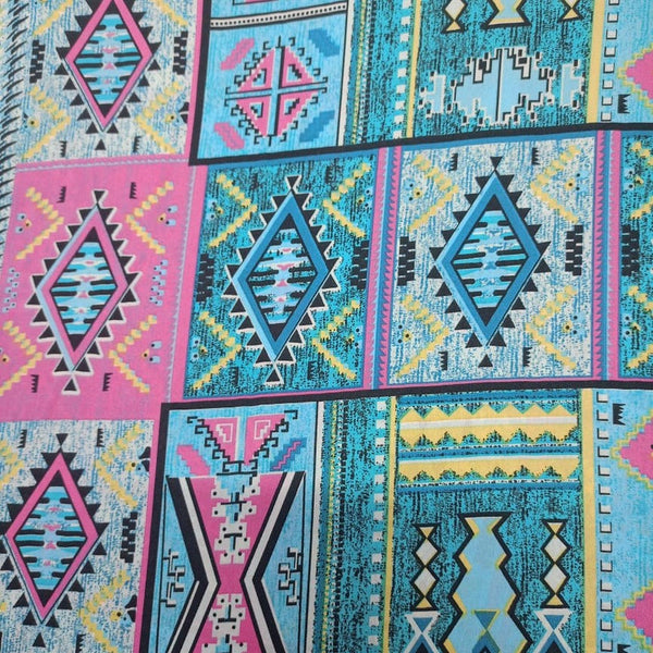 Green Bohemian Print On Habutai Satin HSPS07
