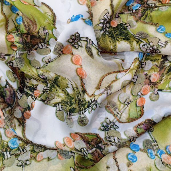 Tradition Print On Habutai Satin HSPS01