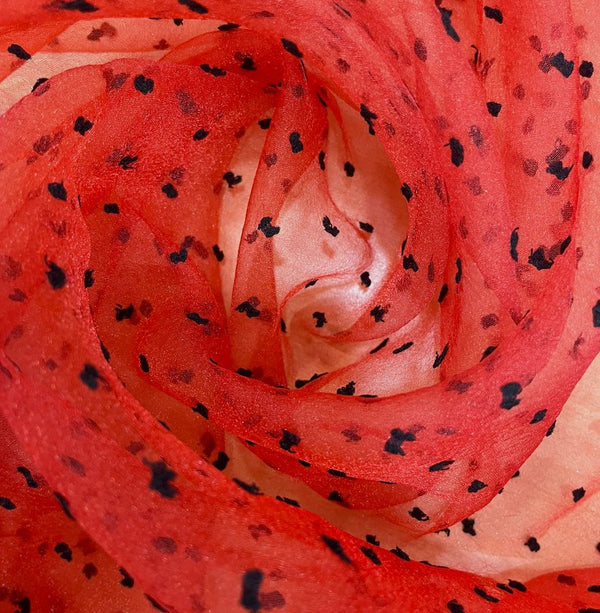 Madonna Organza (Two tone)(Black on Red 21)