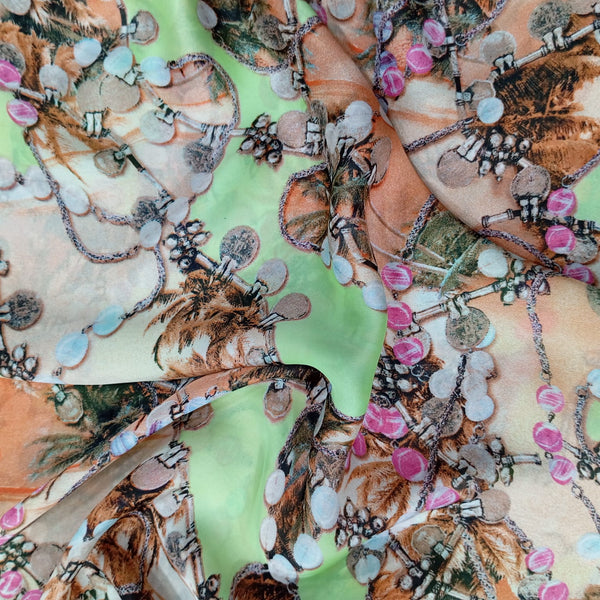 Artwork Modern Print On Habutai Satin HSPS28
