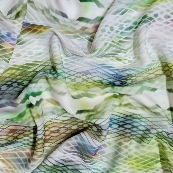 Multi Colour Snake Skin Print On Royal Georgette RGPB73