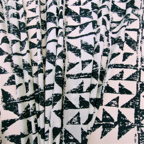 Chevron Artwork Print On Sandwash Crepe SCPS13