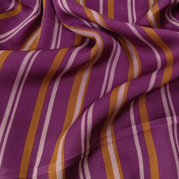 Multicolor Stripes Print On Twill Satin TSPS09