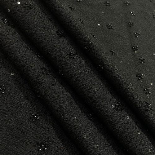 Luxury Tweed (Cutdana All Over Black)