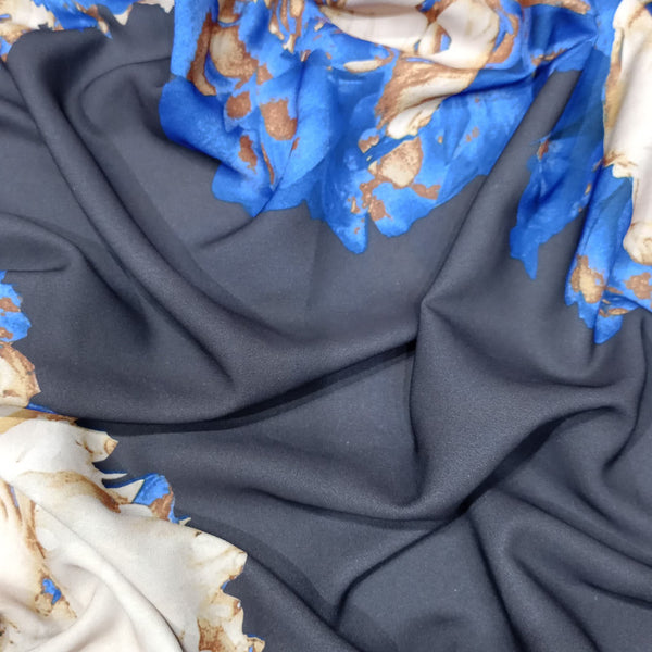 Earthy Floral Night Print On Royal Georgette RGPS24