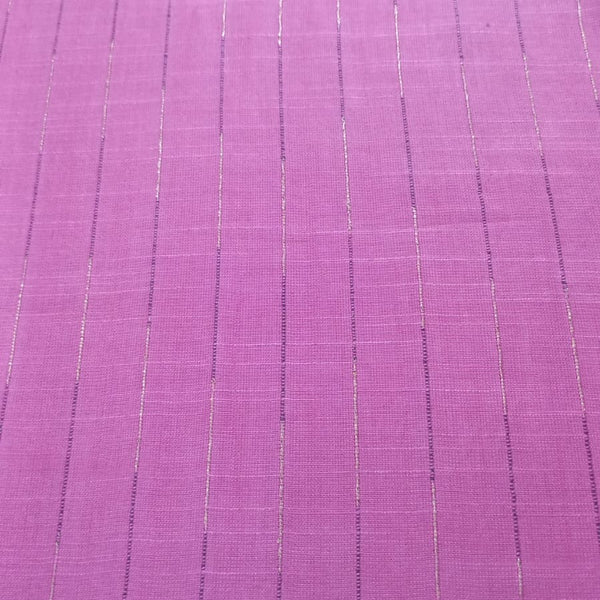 Matka Silk Cotton Lurex Stripes Dyed Fabric MSCS15
