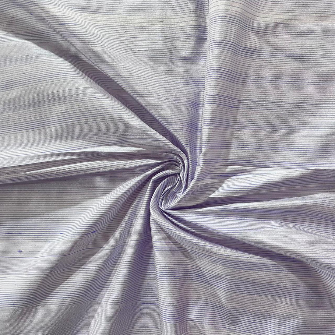 Raw Silk Dupion-Lilac & White-Stripes