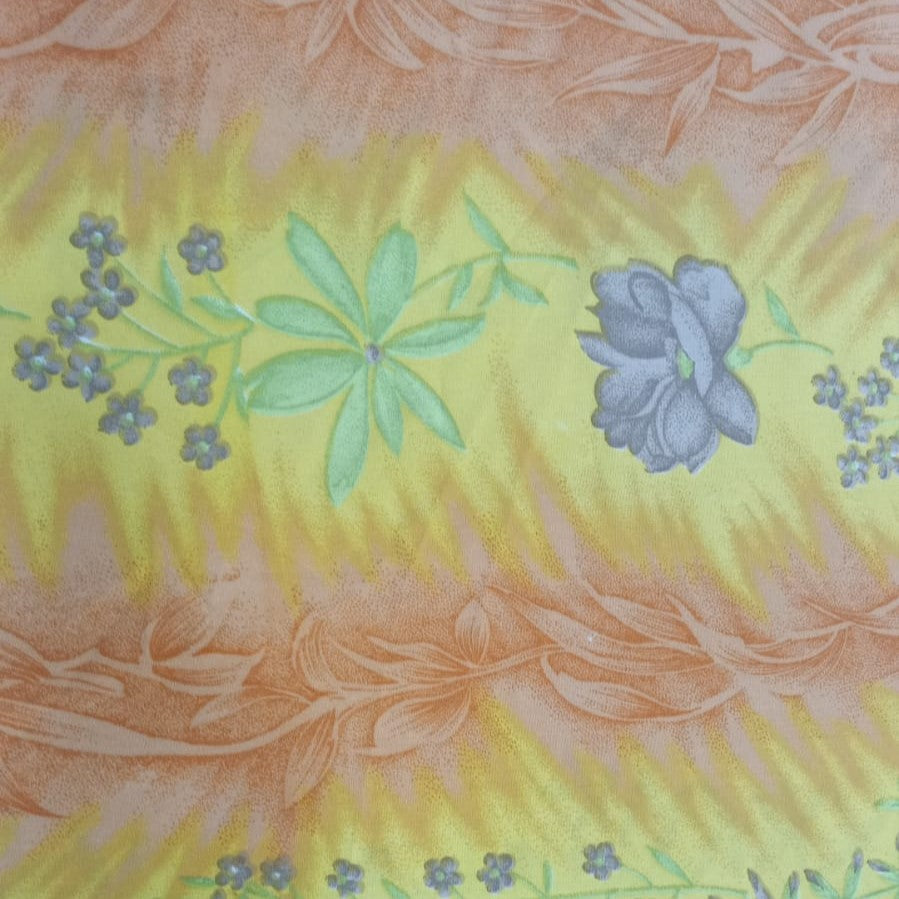 Flower Border Print On Poly Crepe PCSP02