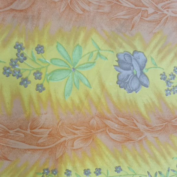 Flower Border Print On Poly Crepe PCSP02