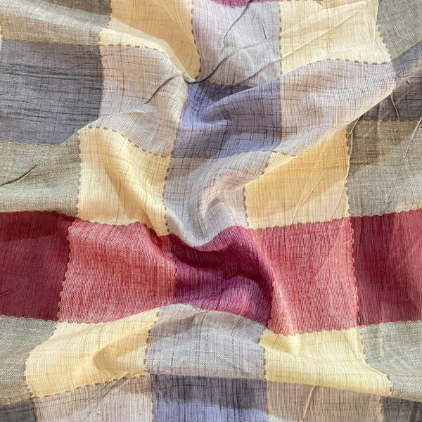 Multicolor check on cotton fabric OSCP93