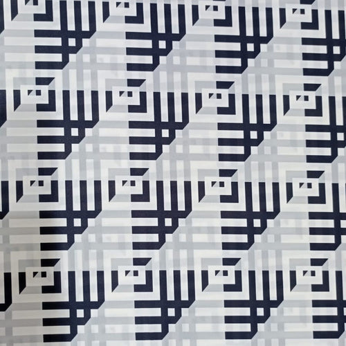 Black & White Abstract Print On Royal Georgette RGPB22