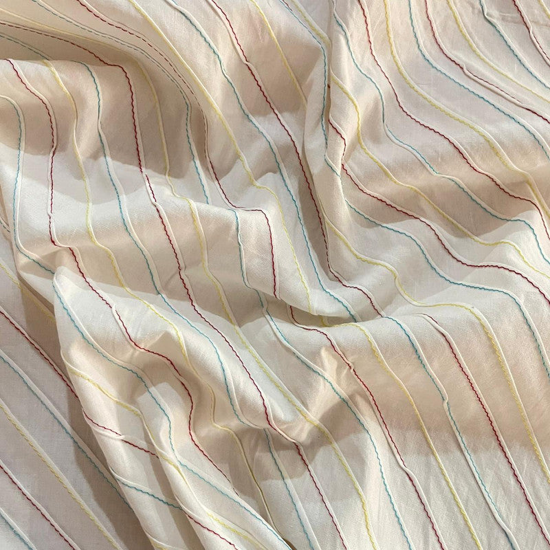 Cotton Embroidered Fabric OSCP103