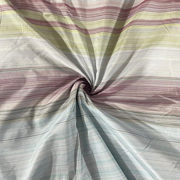 Silk Taffeta Multicolor Stripes