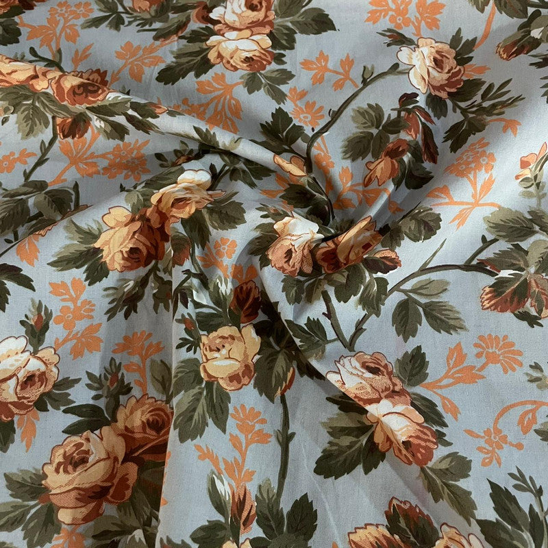 Cotton Flower Print Fabric OSCP502