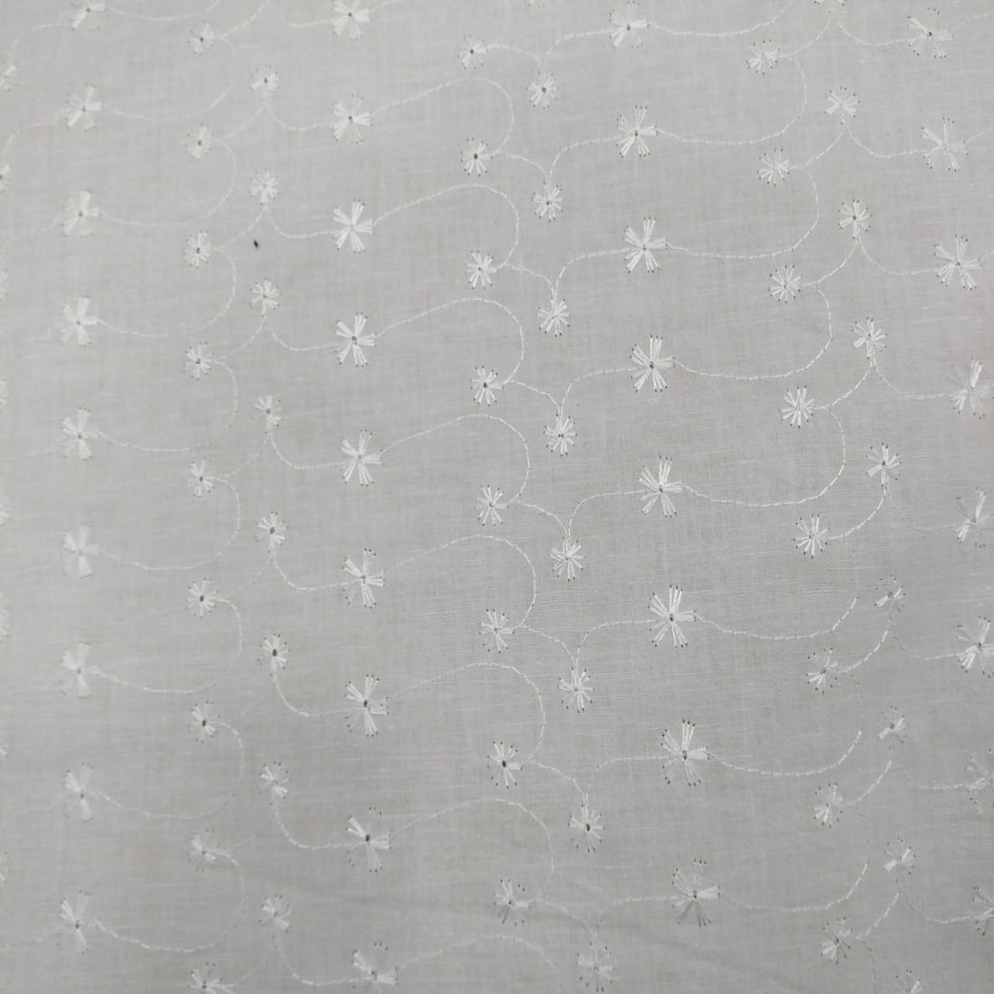White Cotton Schiffli Embroidery#33
