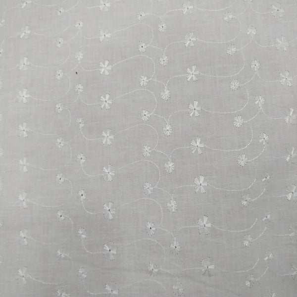 White Cotton Schiffli Embroidery#33