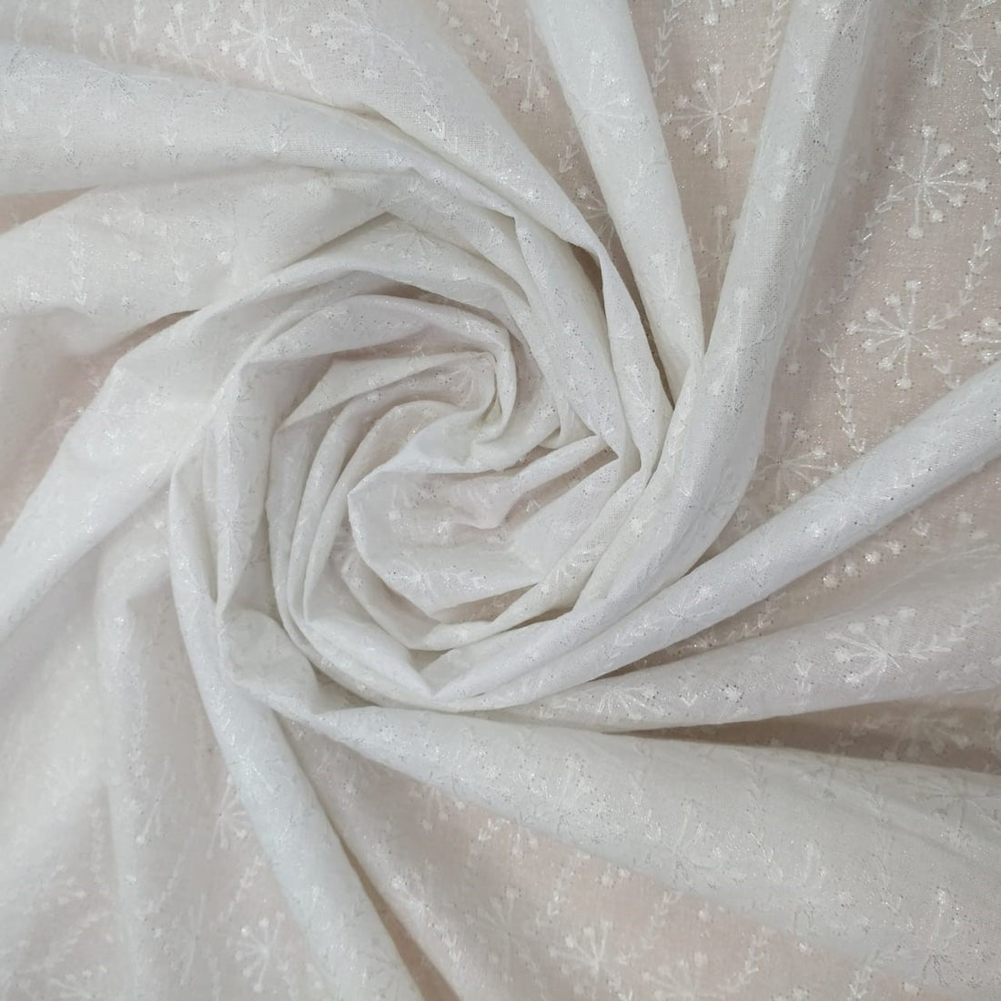 White Cotton Schiffli Embroidery#27