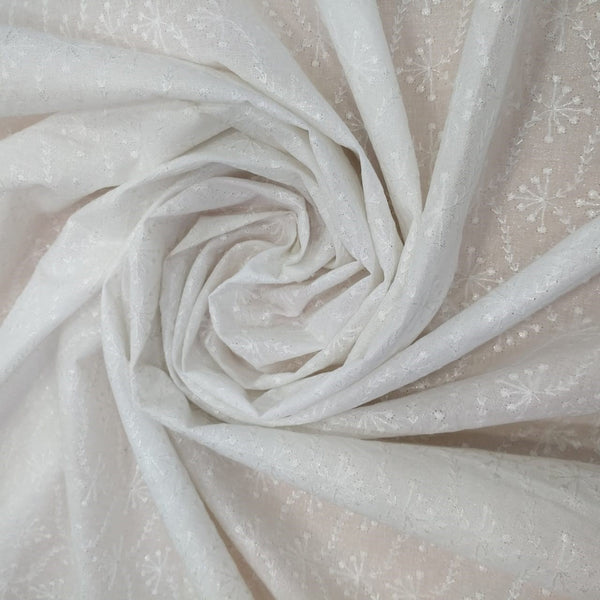 White Cotton Schiffli Embroidery#27