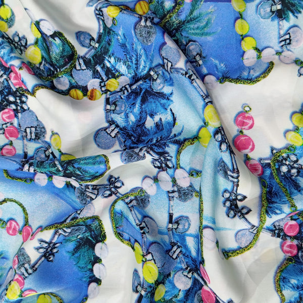 Modern Art Work Print On Habutai Satin HSPS12