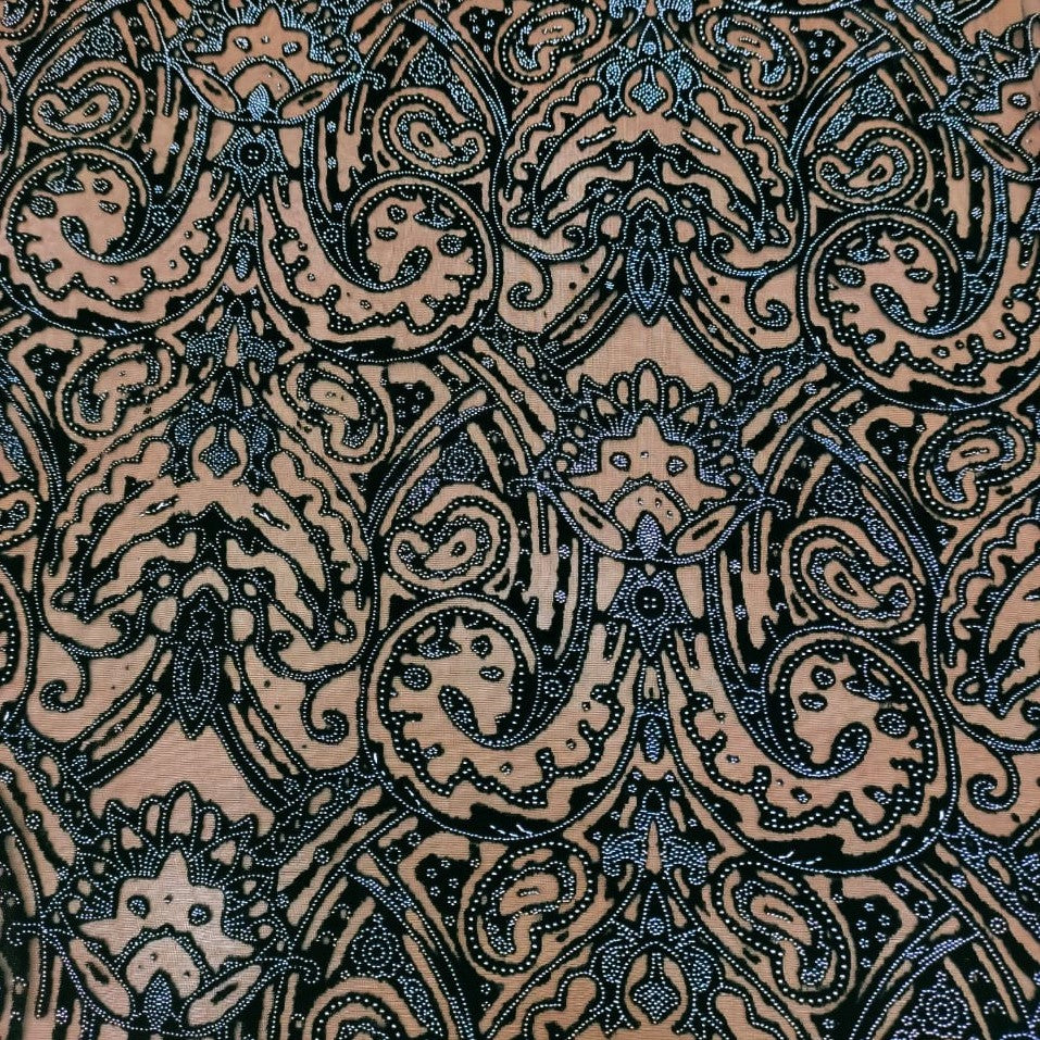 Black Poly Viscose Velvet Brasso #07