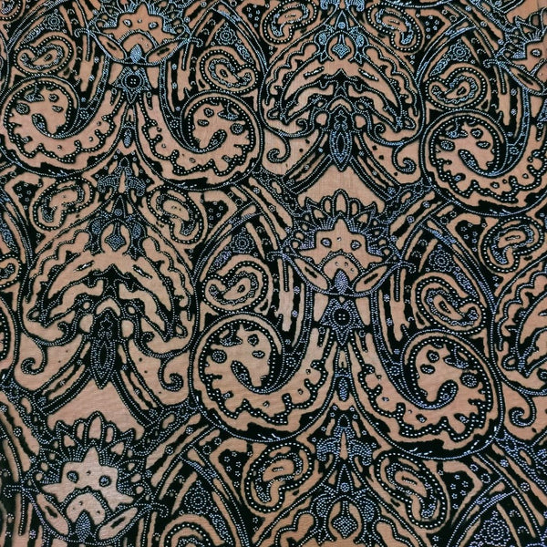 Black Poly Viscose Velvet Brasso #07