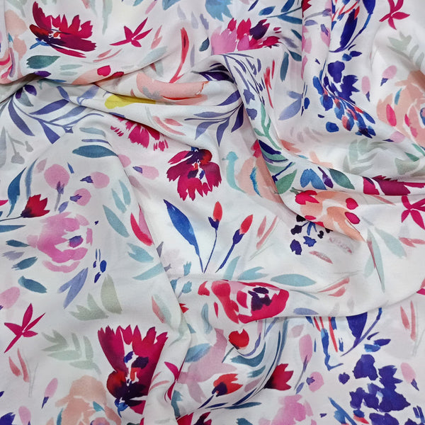 Rose Floral Print On Royal Georgette RGPL28