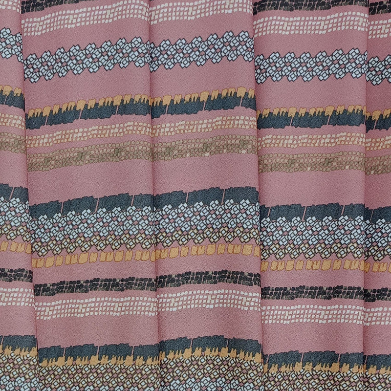 Silver Bohemian Print On Royal Georgette RGPB99