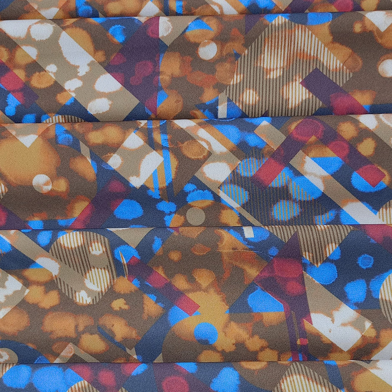 Disco Look Print On Royal Georgette RGPB45