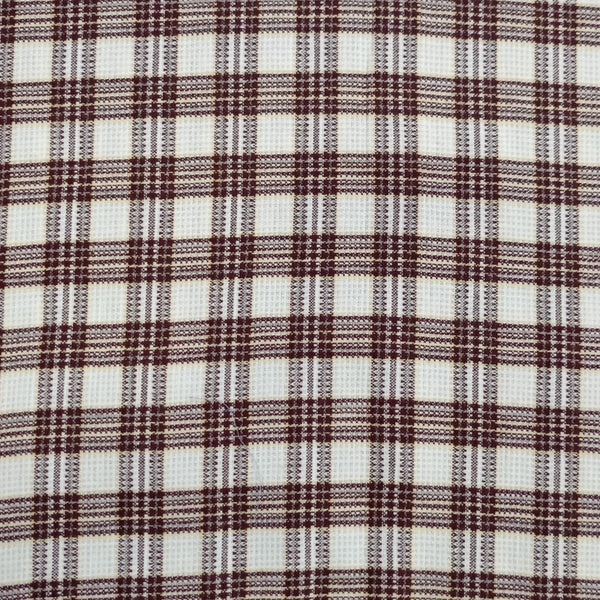 Cotton Brown & White Check Y/D Fabric CCYD06