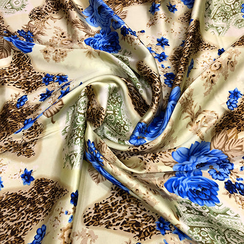Arabian Day Print On Pure Silk Satin