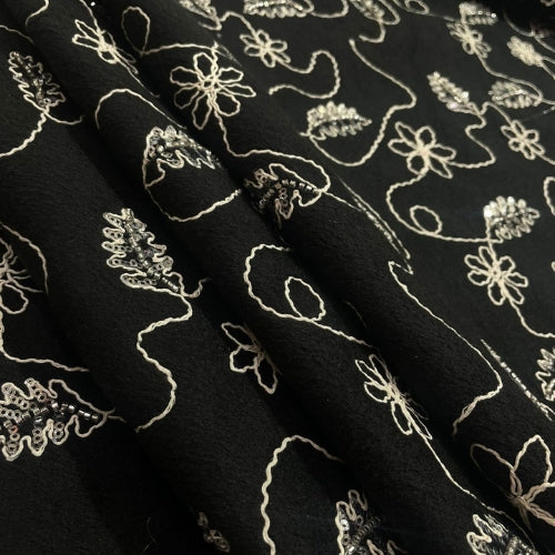 Luxury Tweed (Cutdana Tropical Black)
